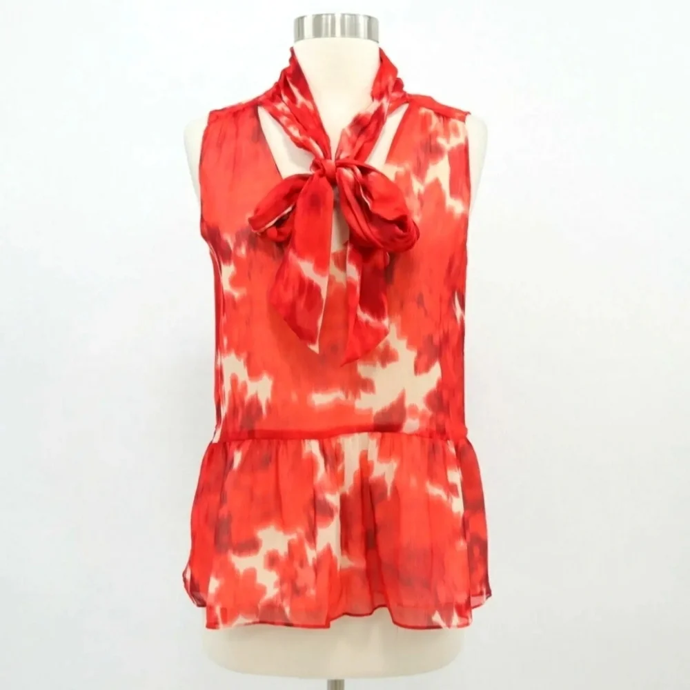 J. CREW Scarf Top Sleeveless Blouse Size 0